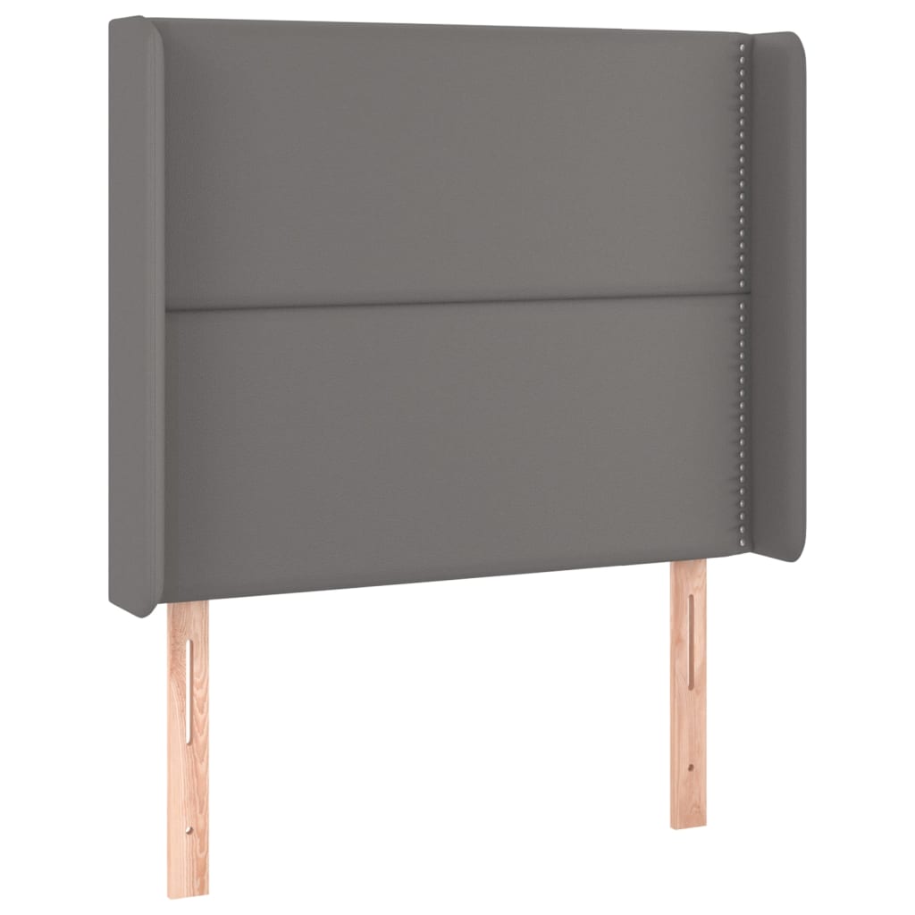 LED uzglavlje sivo 103x16x118/128 cm od umjetne kože
