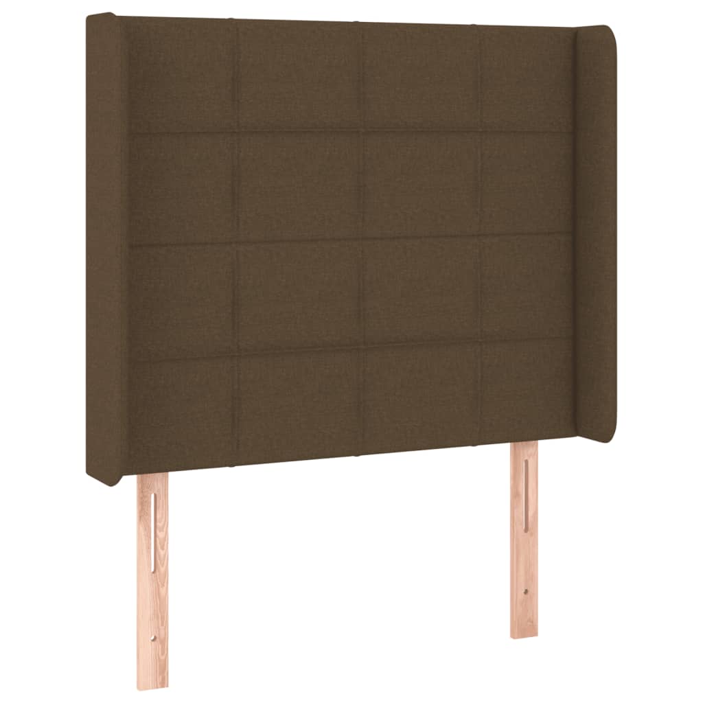 LED uzglavlje tamnosmeđe 93x16x118/128 cm od tkanine