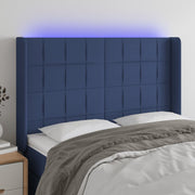 LED uzglavlje plavo 147 x 16 x 118/128 cm od tkanine