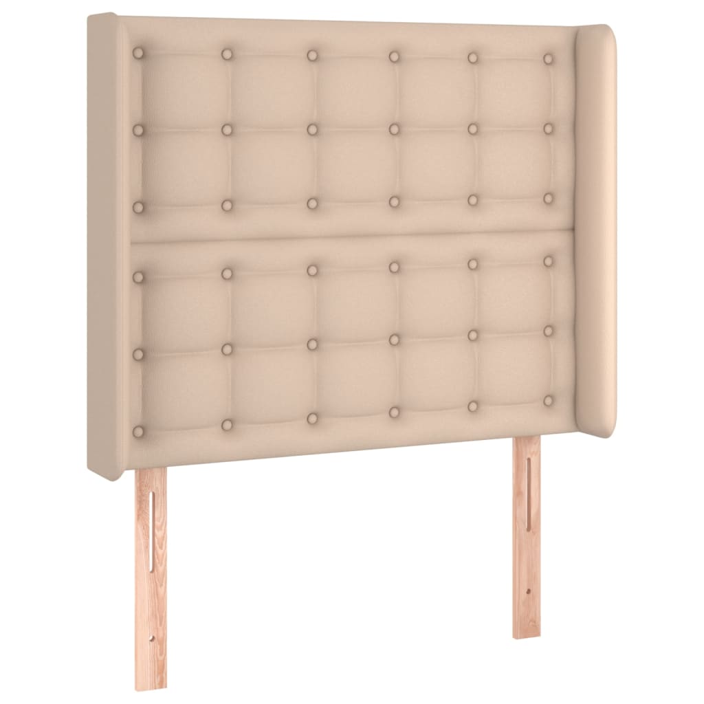 LED uzglavlje boja cappuccina 93x16x118/128 cm od umjetne kože