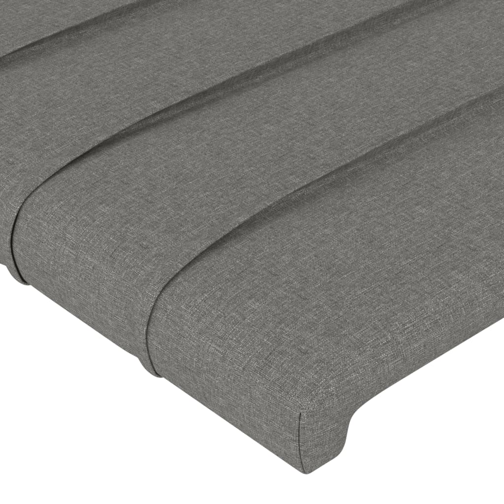 LED uzglavlje tamnosivo 183 x 16 x 118/128 cm od tkanine