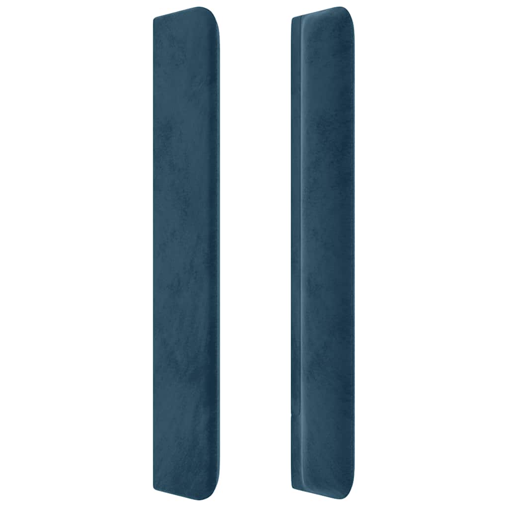 LED uzglavlje tamnoplavo 203 x 16 x 118/128 cm od tkanine