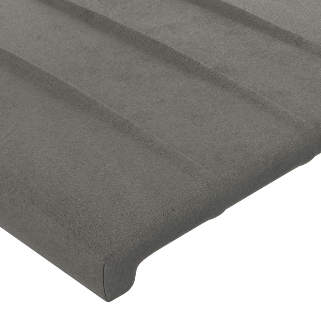 LED uzglavlje svjetlosivo 83 x 16 x 118/128 cm baršunasto