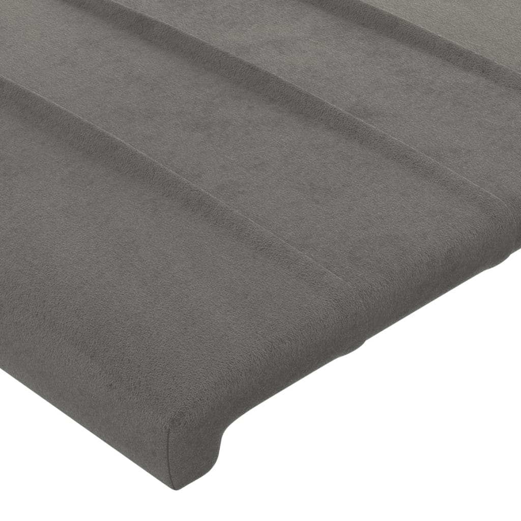LED uzglavlje svjetlosivo 163 x 16 x 118/128 cm baršunasto