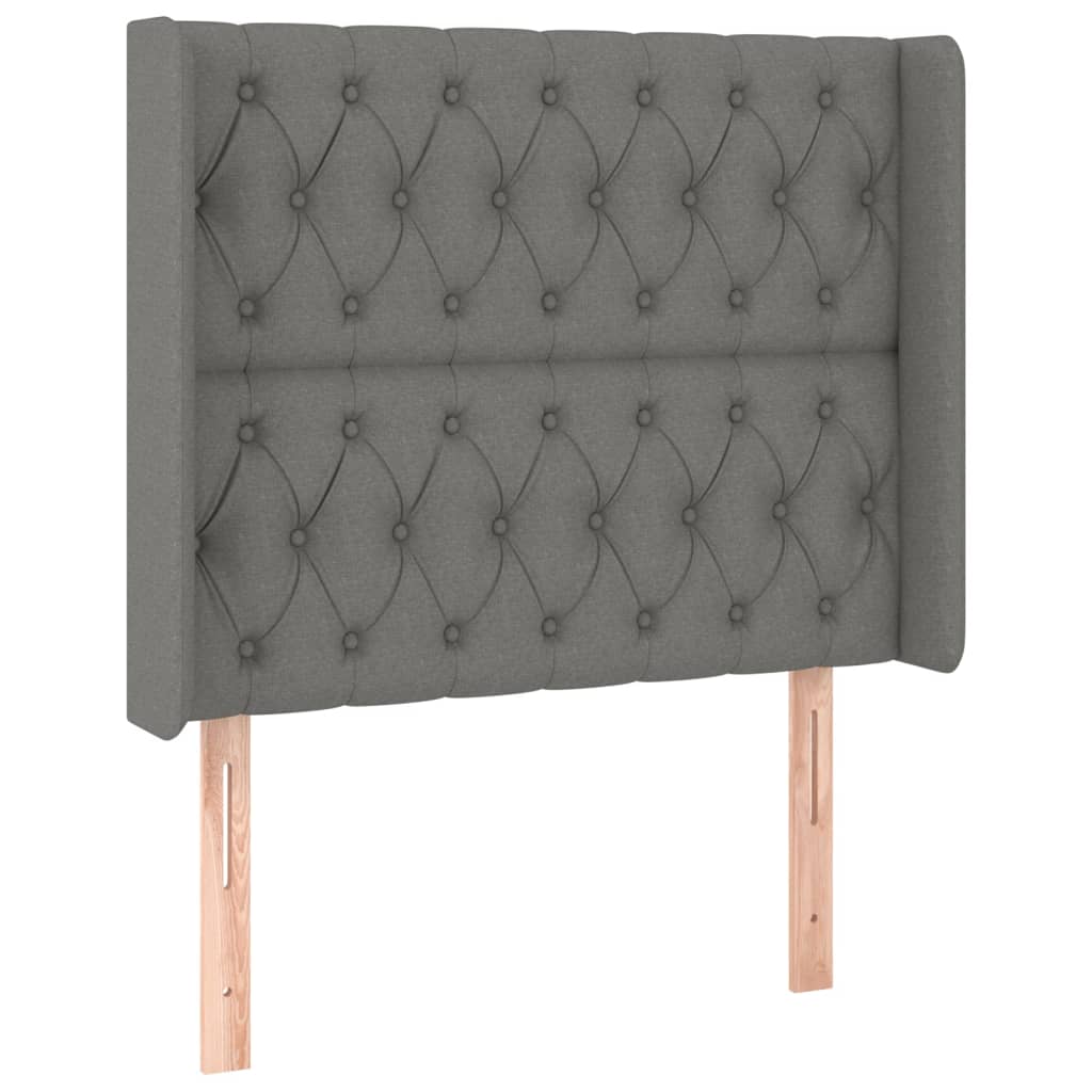 LED uzglavlje tamnosivo 93 x 16 x 118/128 cm od tkanine