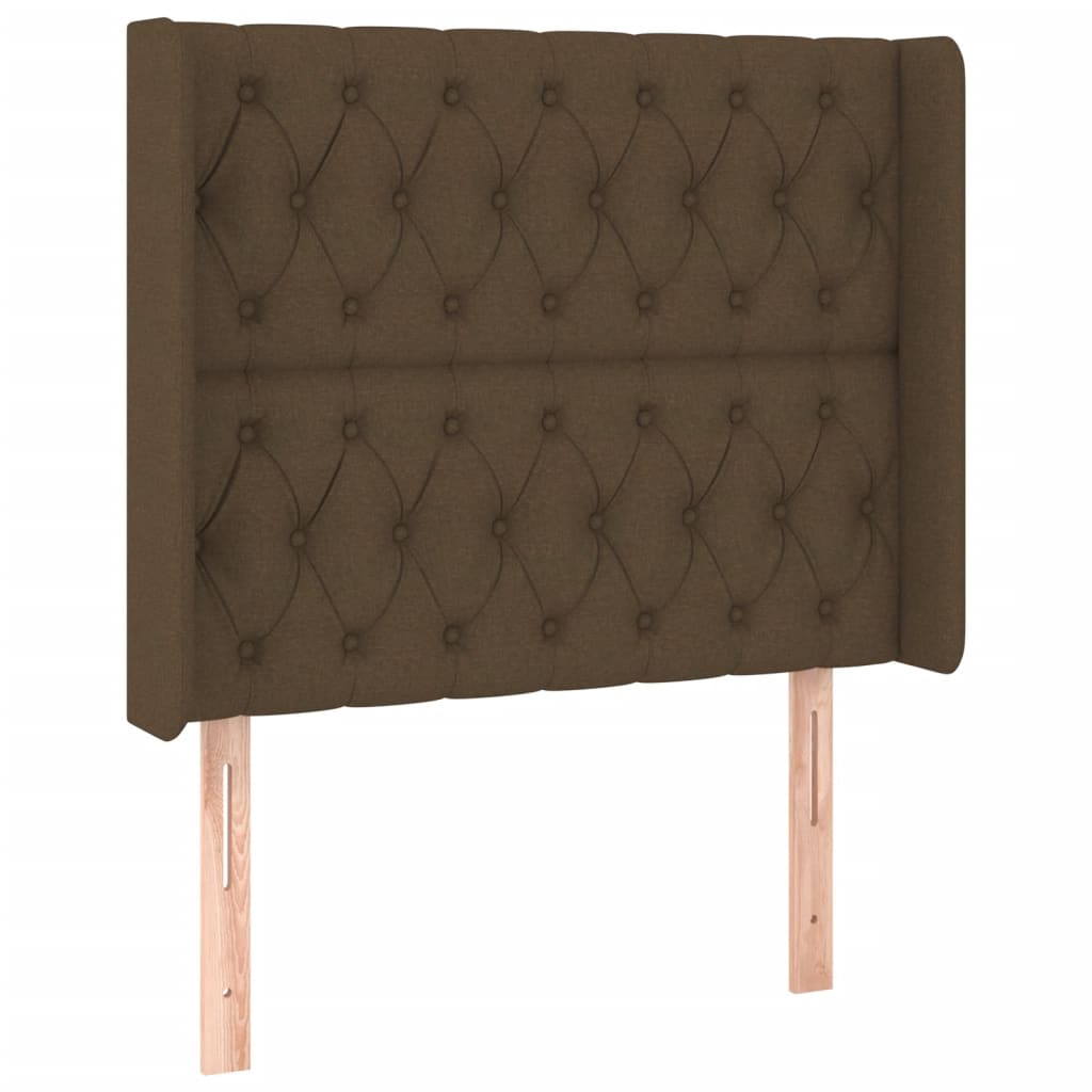 LED uzglavlje tamnosmeđe 93x16x118/128 cm od tkanine