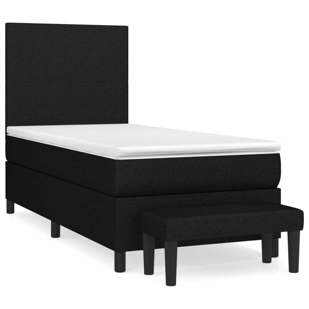 Box spring krevet s madracem crni 80 x 200 cm od tkanine