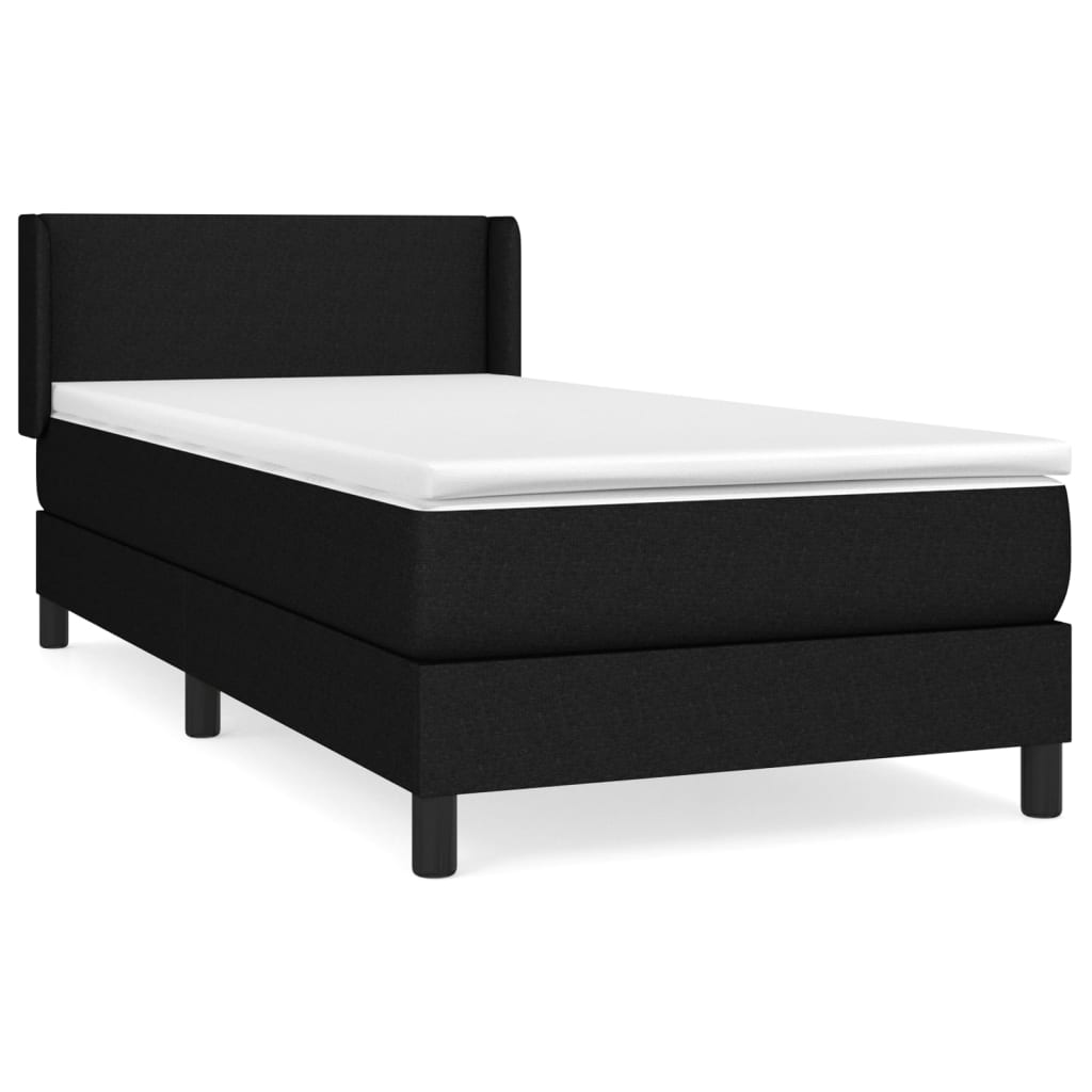 Box spring krevet s madracem crni 80 x 200 cm od tkanine