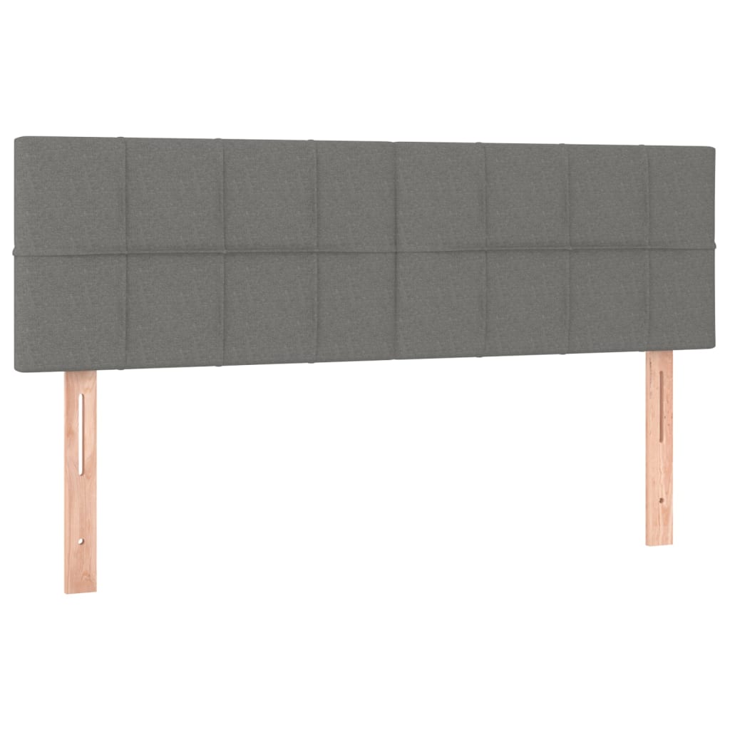 Krevet s oprugama i madracem tamnosivi 140x190 cm od tkanine