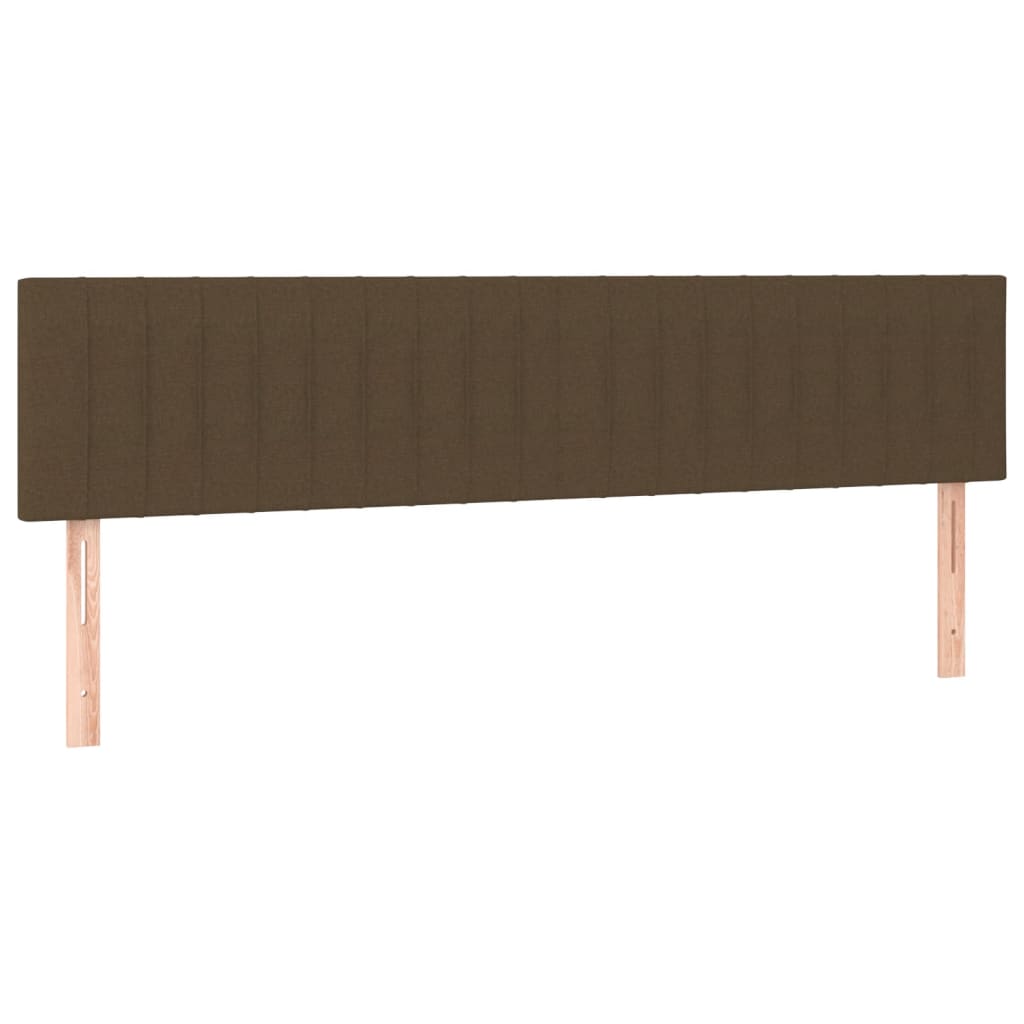 Krevet s oprugama i madracem tamnosmeđi 160x200 cm tkanina