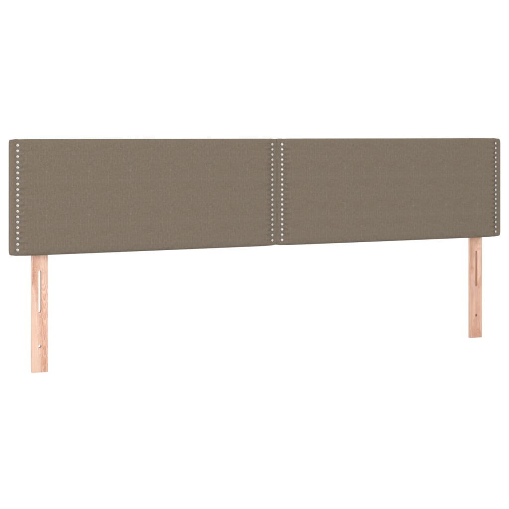 Krevet s oprugama i madracem smeđesivi 200x200 cm od tkanine
