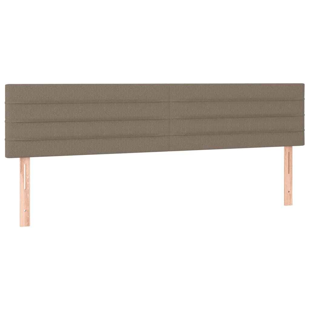 Krevet s oprugama i madracem smeđesivi 200x200 cm od tkanine