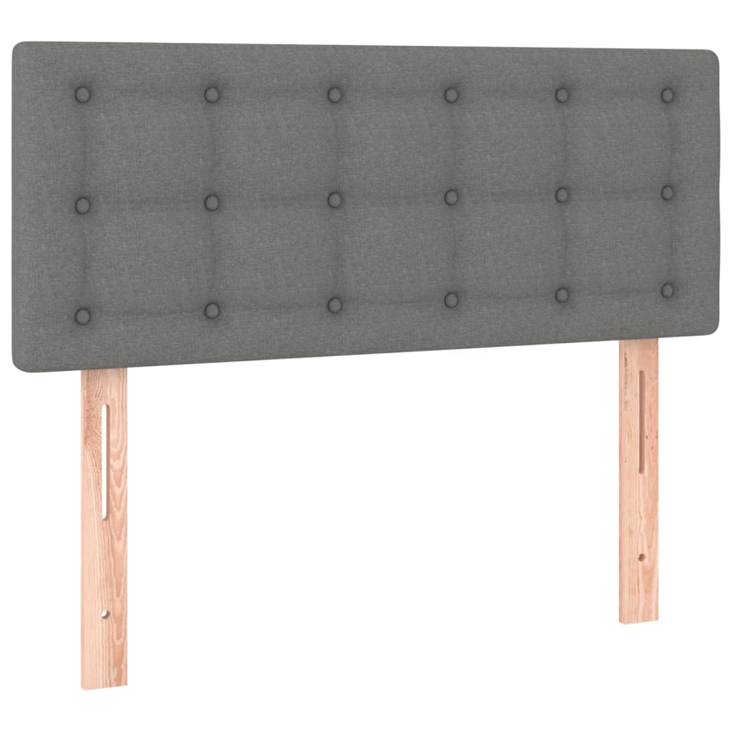 Krevet s oprugama i madracem tamnosivi 90 x 190 cm od tkanine