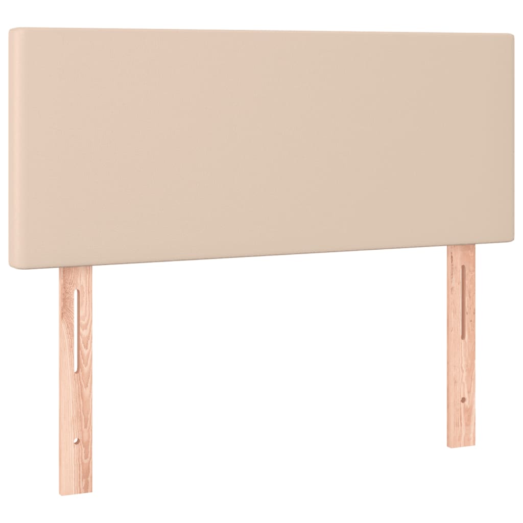 Krevet s oprugama i madrac cappuccino 80x200 cm od umjetne kože