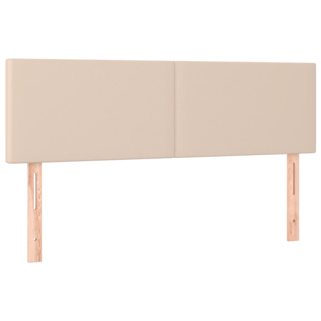Krevet s oprugama i madrac cappuccino 140x190cm od umjetne kože