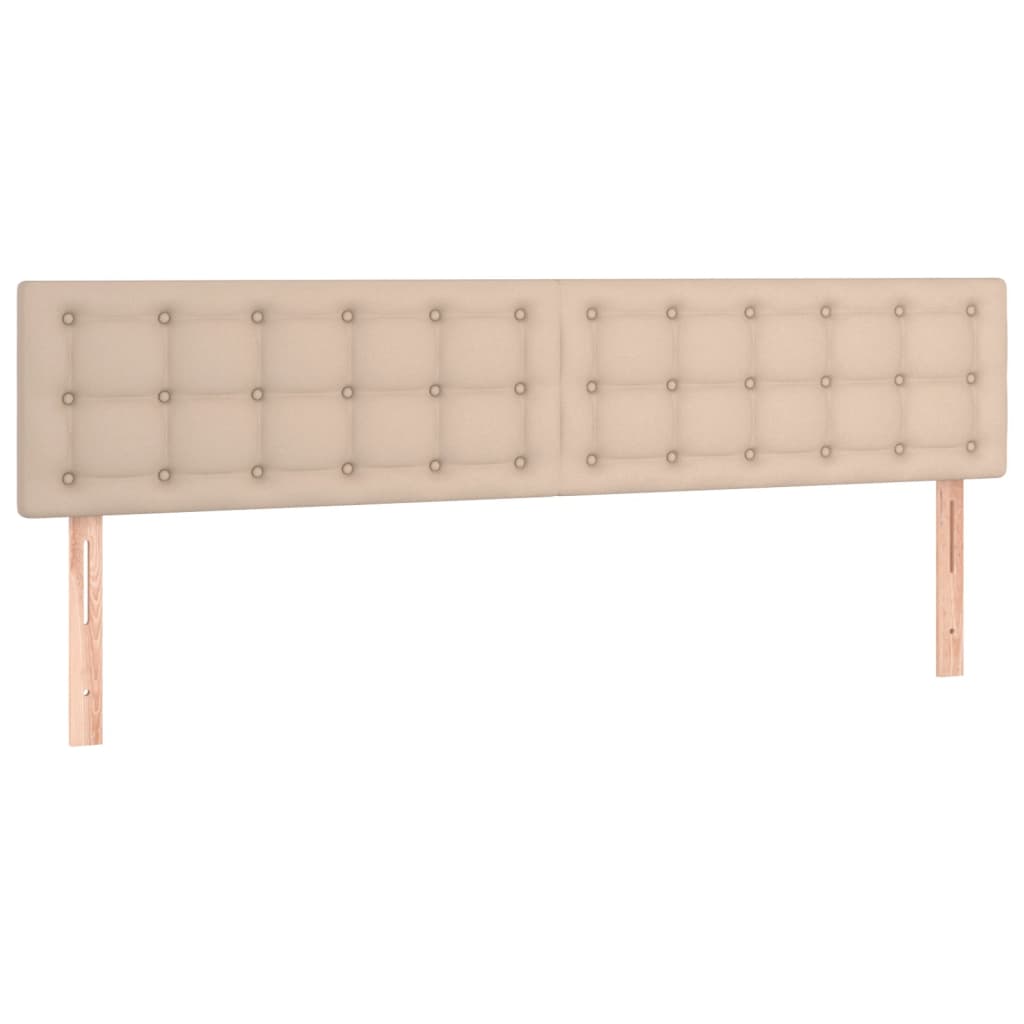 Krevet s oprugama i madrac cappuccino 160x200cm od umjetne kože