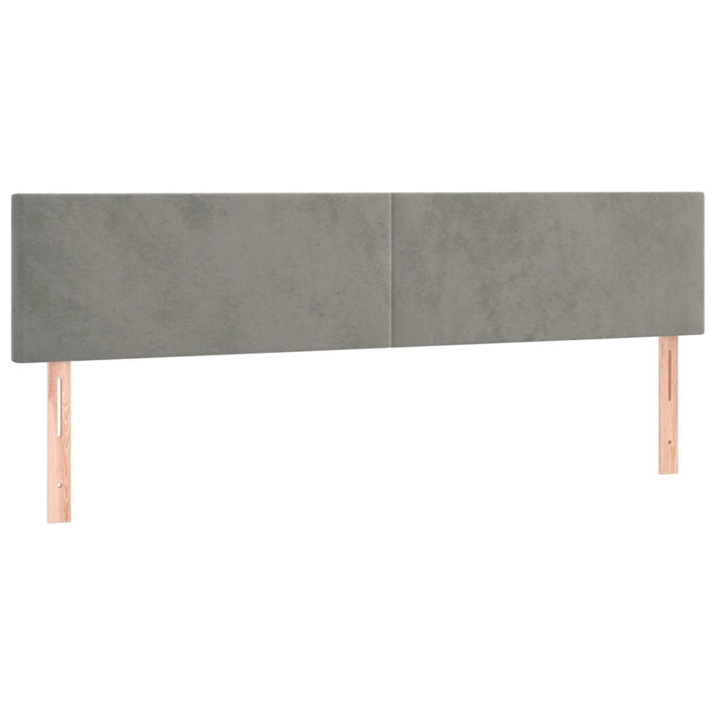Krevet s oprugama i madracem svjetlosivi 160x200 cm baršunasti