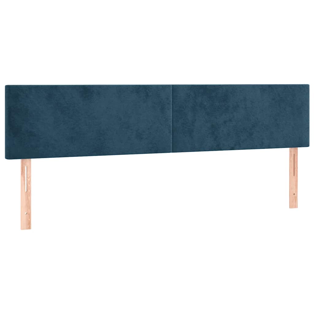 Krevet s oprugama i madracem tamnoplavi 200x200 cm baršunasti