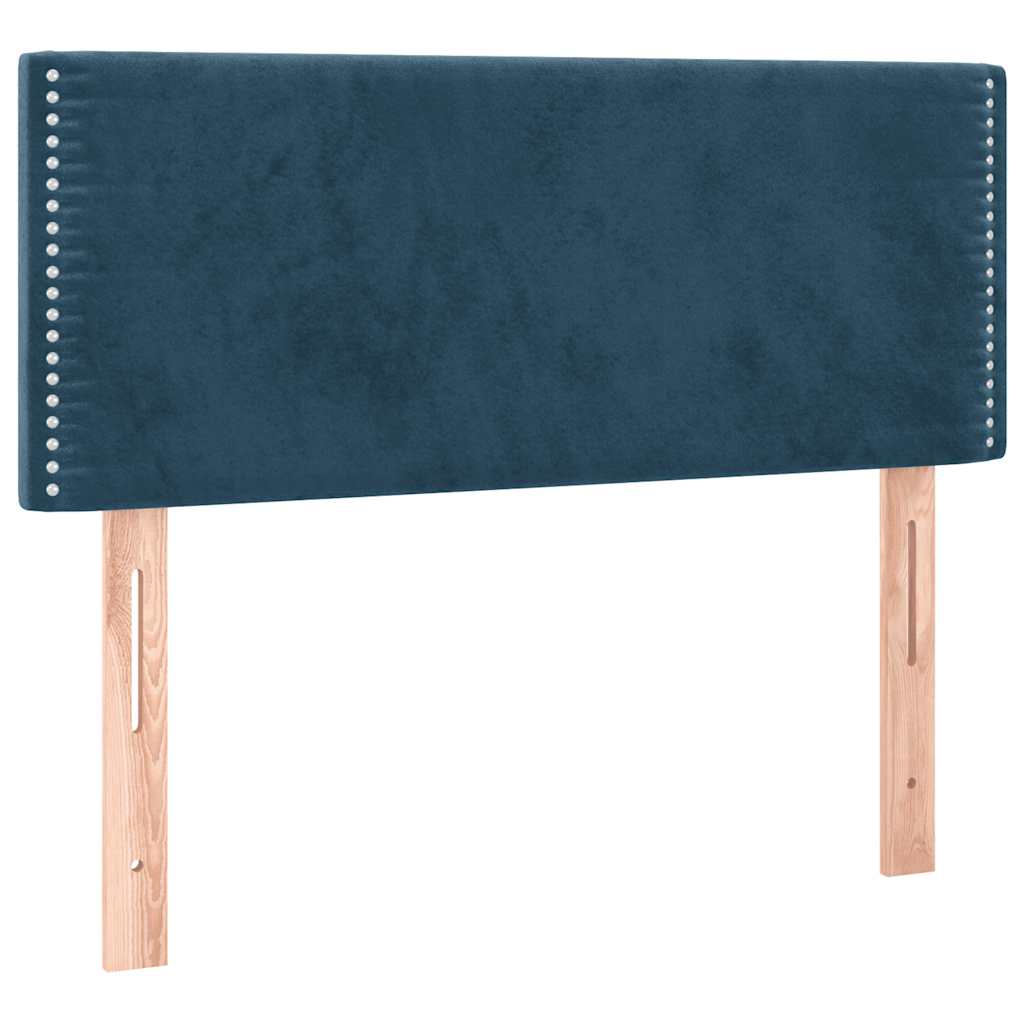 Box spring krevet s madracem tamnoplavi 100x200 cm baršunasti