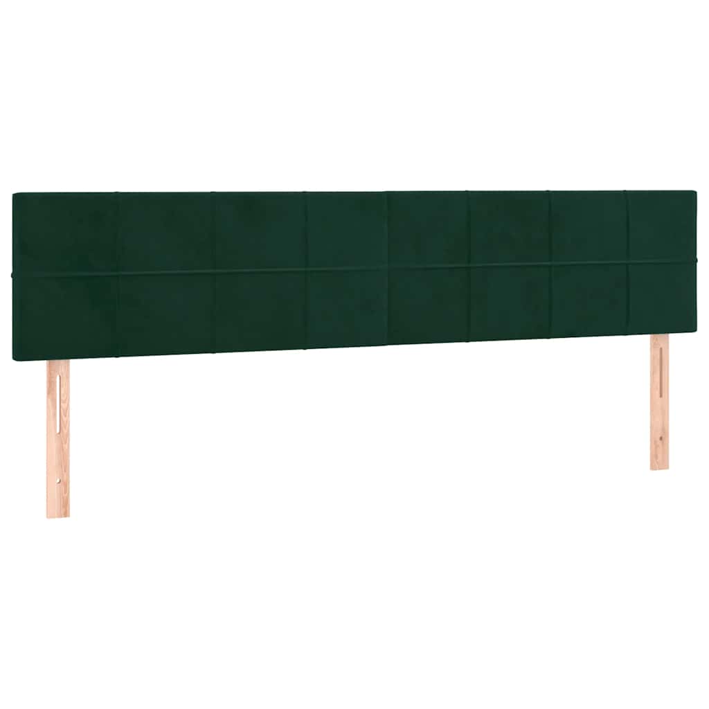Krevet s oprugama i madracem tamnozeleni 180x200 cm baršunasti