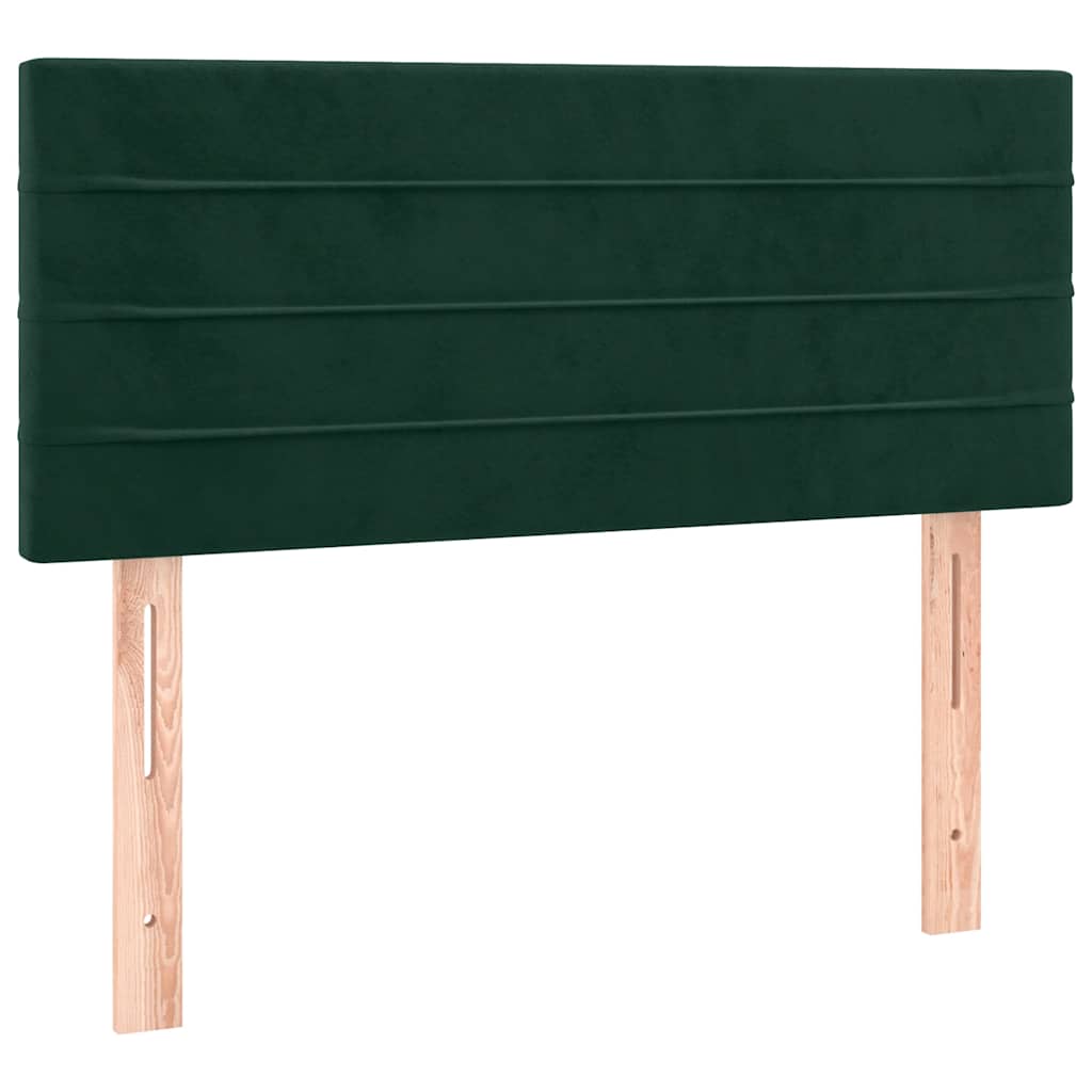 Box spring krevet s madracem tamnozeleni 80 x 200 cm baršunasti