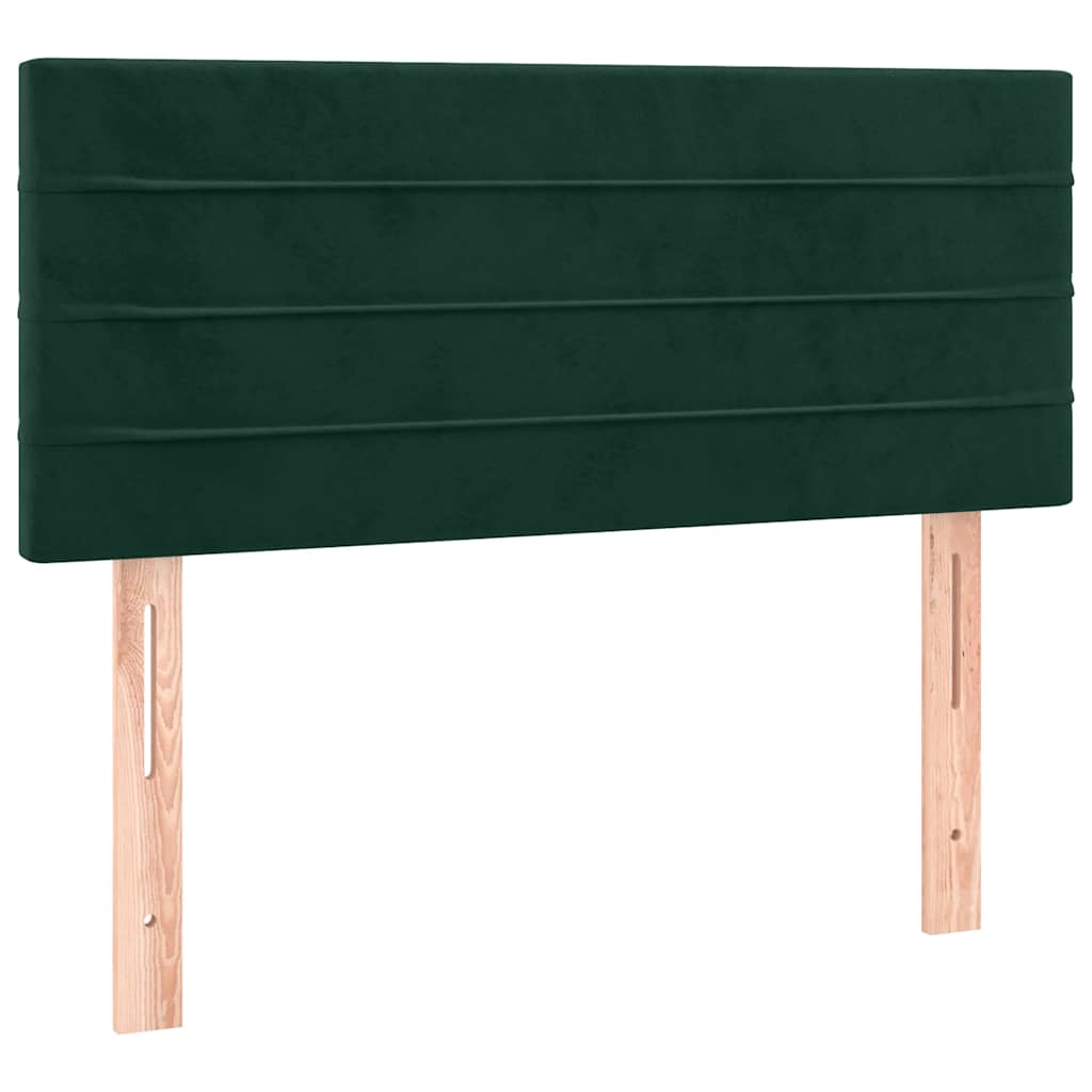Box spring krevet s madracem tamnozeleni 90x190 cm baršunasti