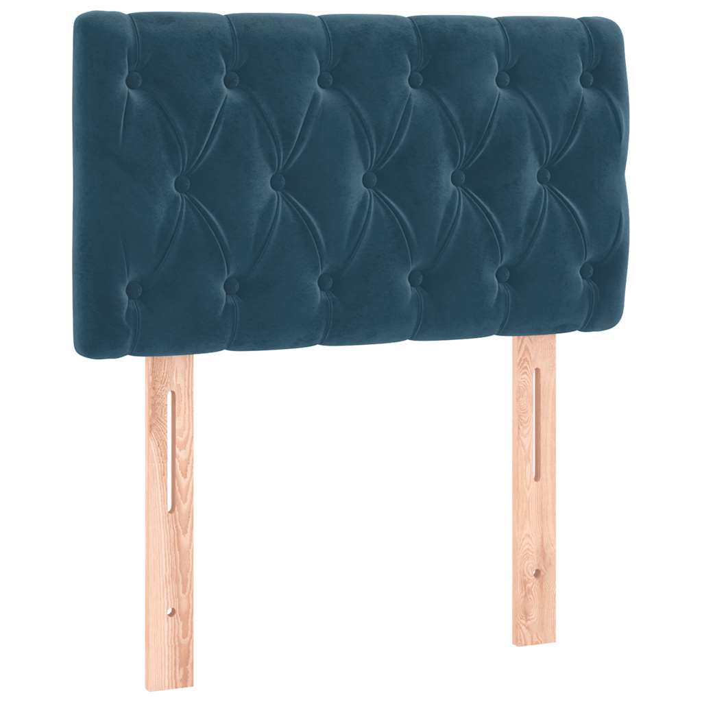 Box spring krevet s madracem tamnoplavi 80 x 200 cm baršunasti