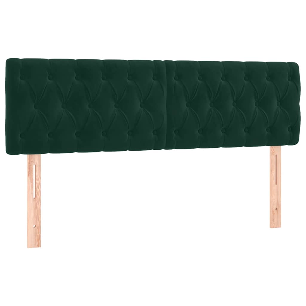 Krevet s oprugama i madracem tamnozeleni 140x200 cm baršunasti