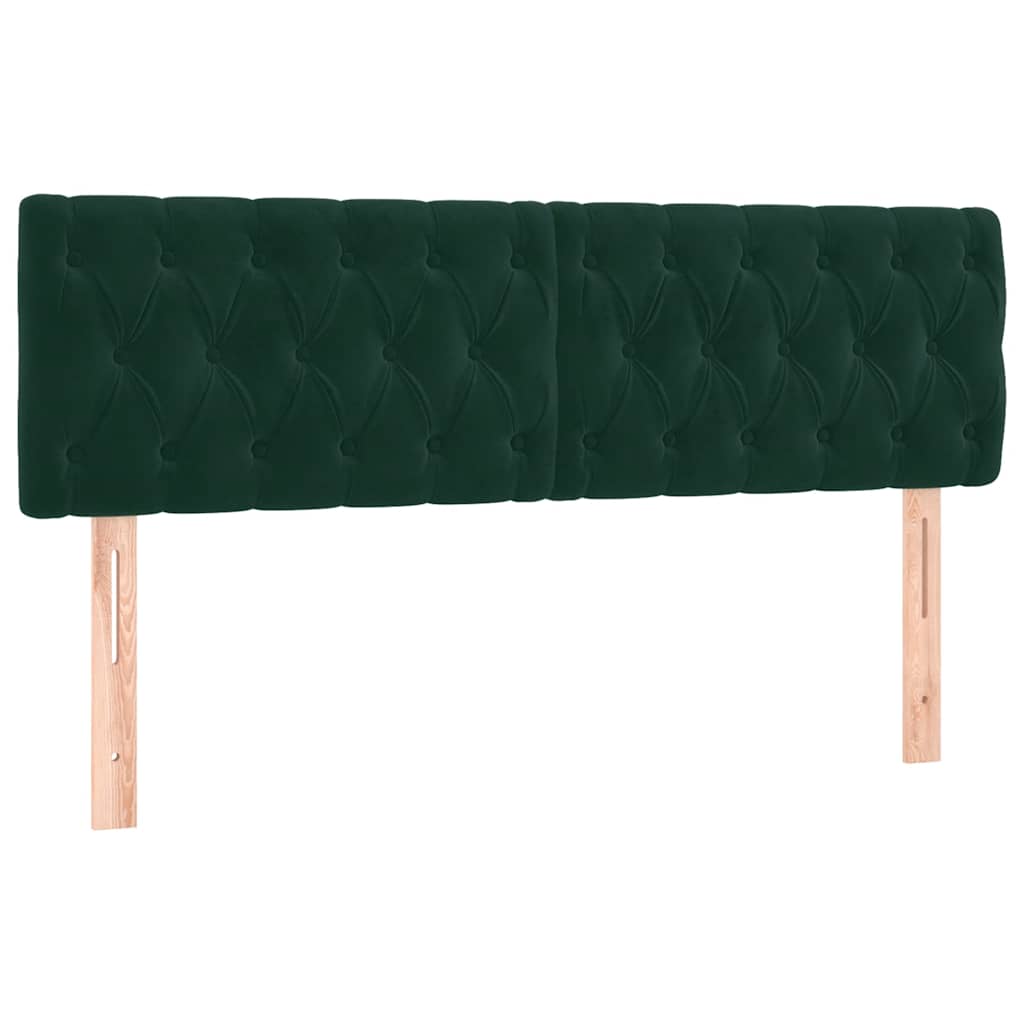 Krevet s oprugama i madracem tamnozeleni 160x200 cm baršunasti
