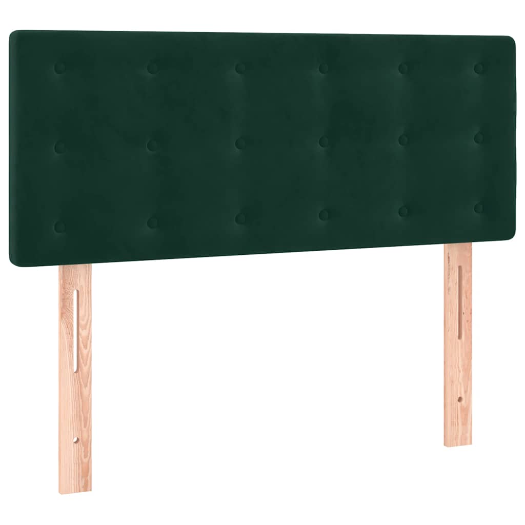 Box spring krevet s madracem tamnozeleni 90x200 cm baršunasti