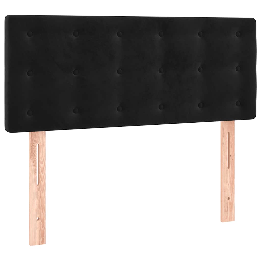 Box spring krevet s madracem crni 100x200 cm baršunasti