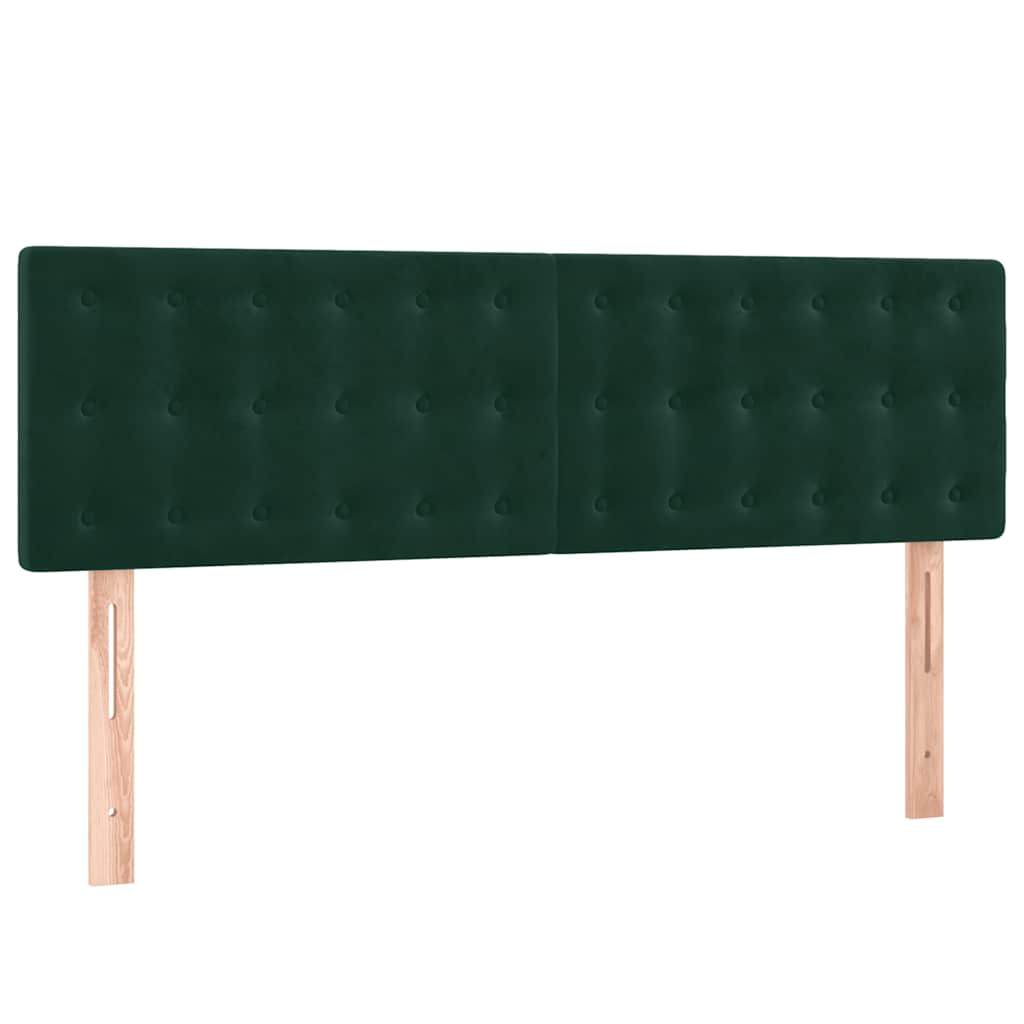 Krevet s oprugama i madracem tamnozeleni 140x200 cm baršunasti