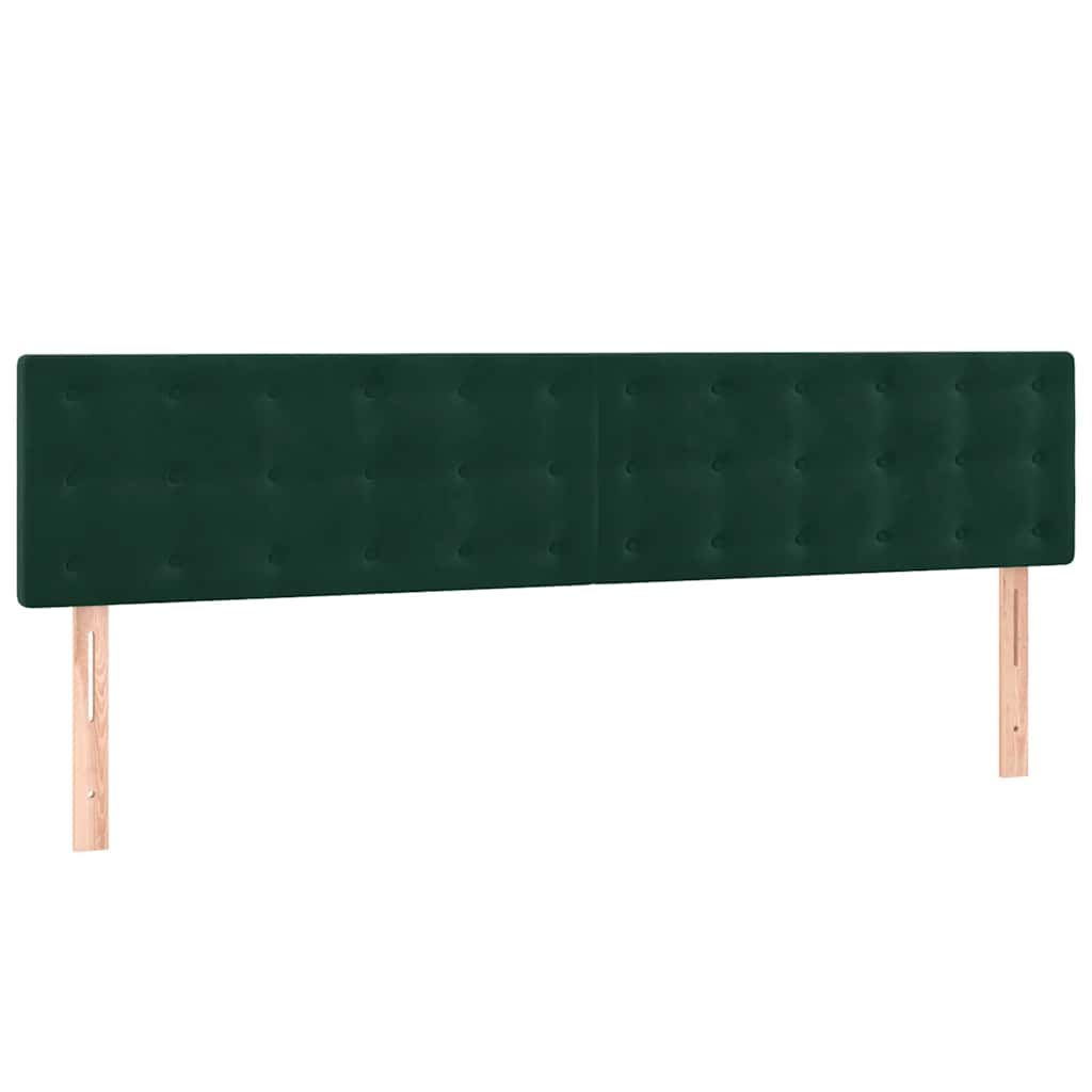 Krevet s oprugama i madracem tamnozeleni 180x200 cm baršunasti