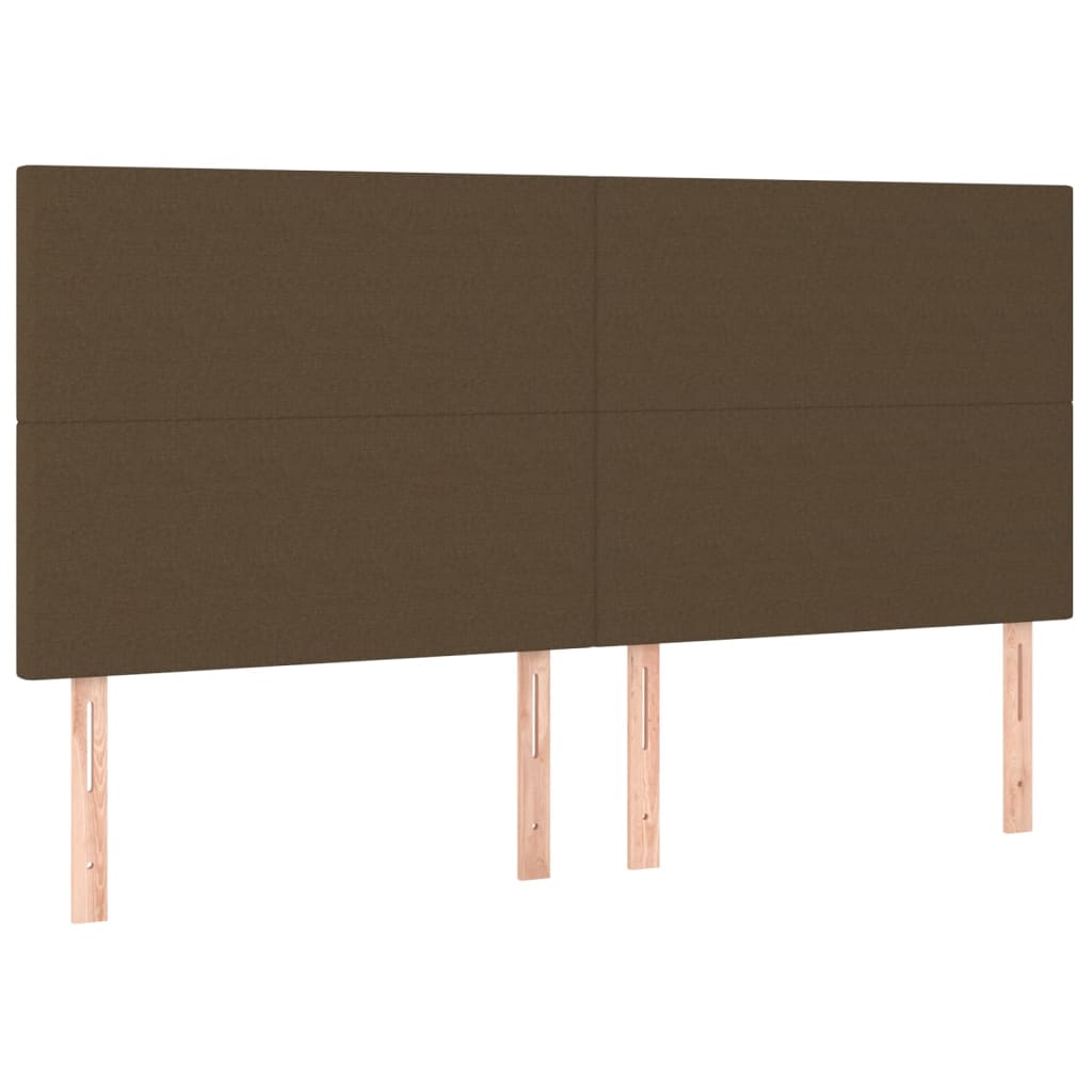 Krevet s oprugama i madracem tamnosmeđi 180x200 cm tkanina