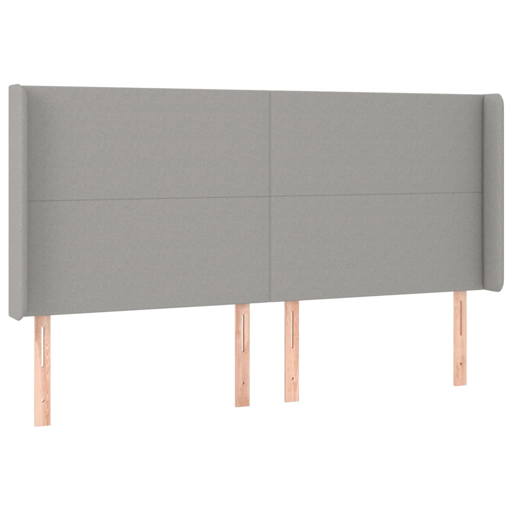 Krevet s oprugama i madracem svjetlosivi 200 x 200cm od tkanine