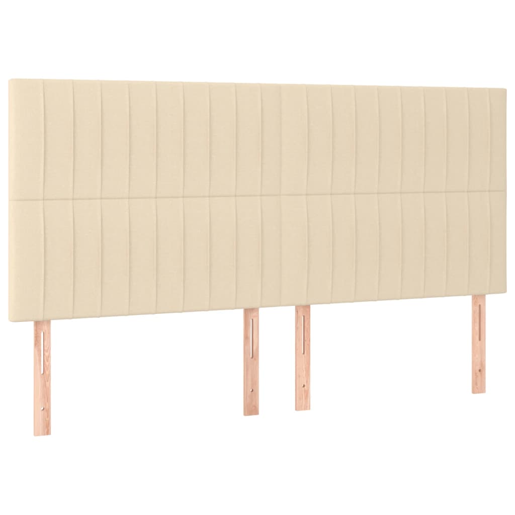 Krevet s oprugama i madracem krem 180x200 cm od tkanine