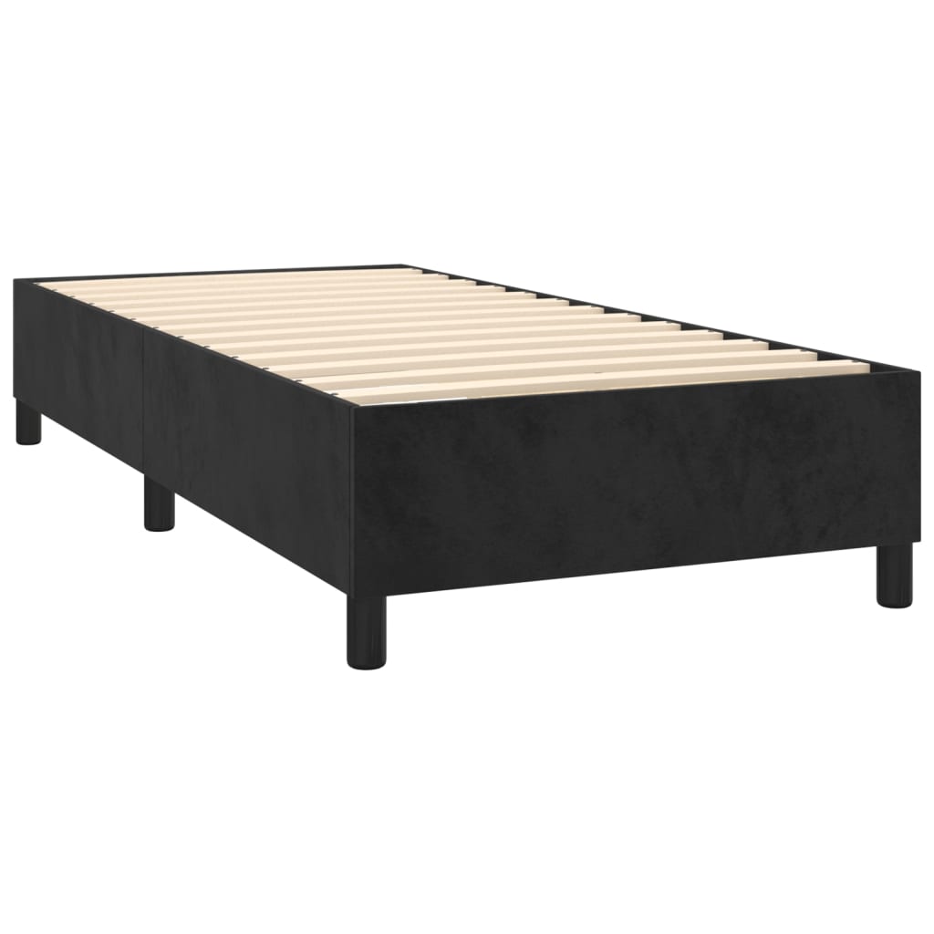 Box spring krevet s madracem crni 90x190 cm baršunasti