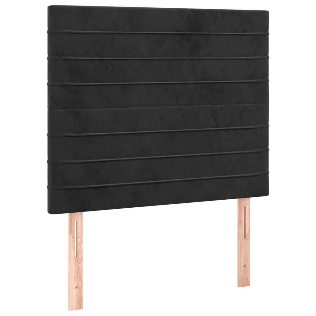 Box spring krevet s madracem crni 90x190 cm baršunasti