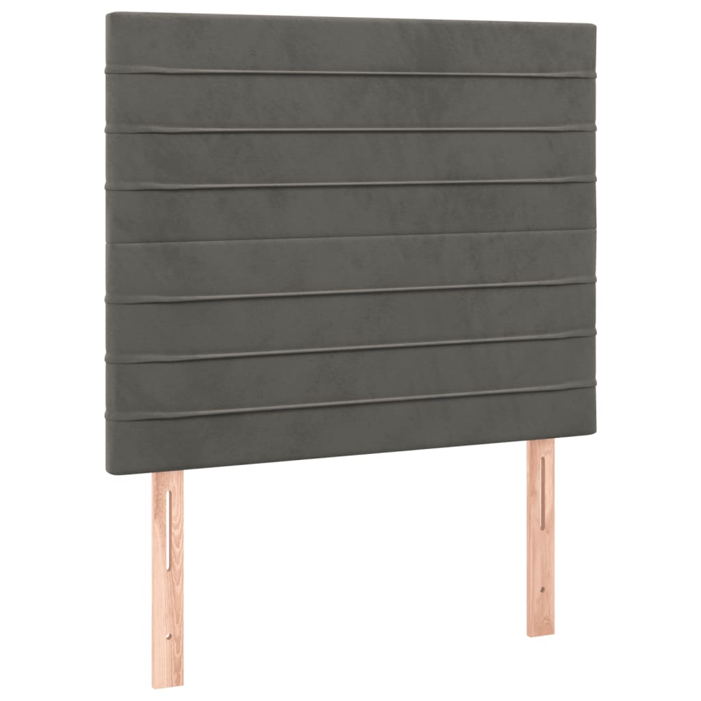 Box spring krevet s madracem tamnosivi 100x200 cm baršunasti