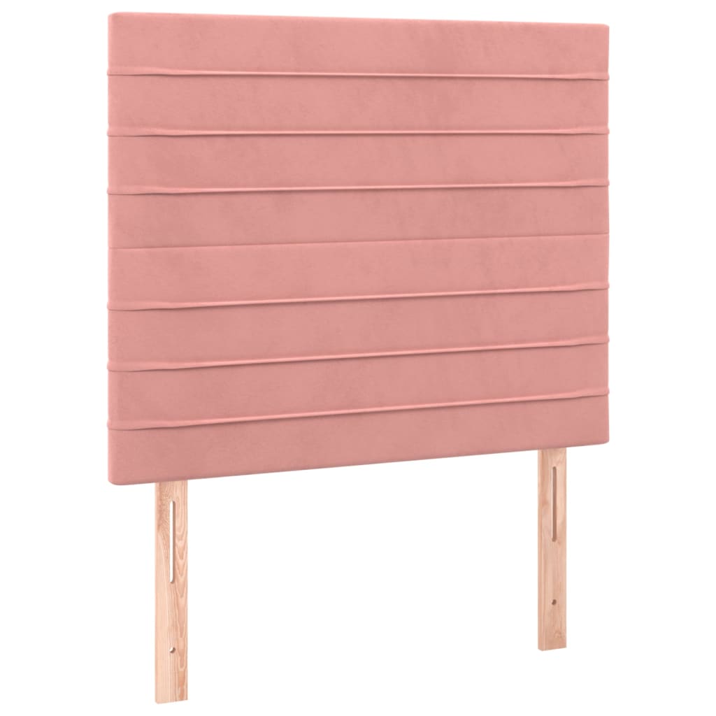 Box spring krevet s madracem ružičasti 100x200 cm baršunasti