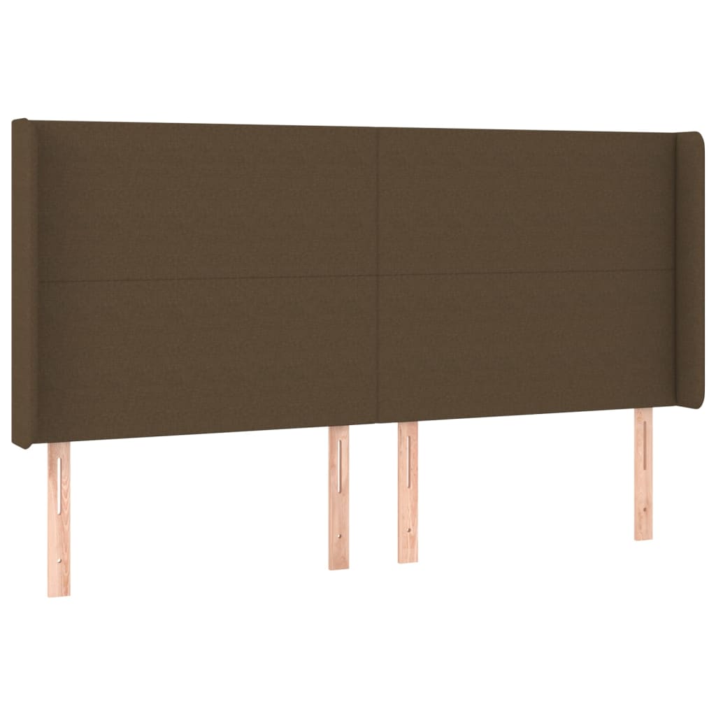 Krevet box spring s madracem LED tamnosmeđi 160x200 cm tkanina
