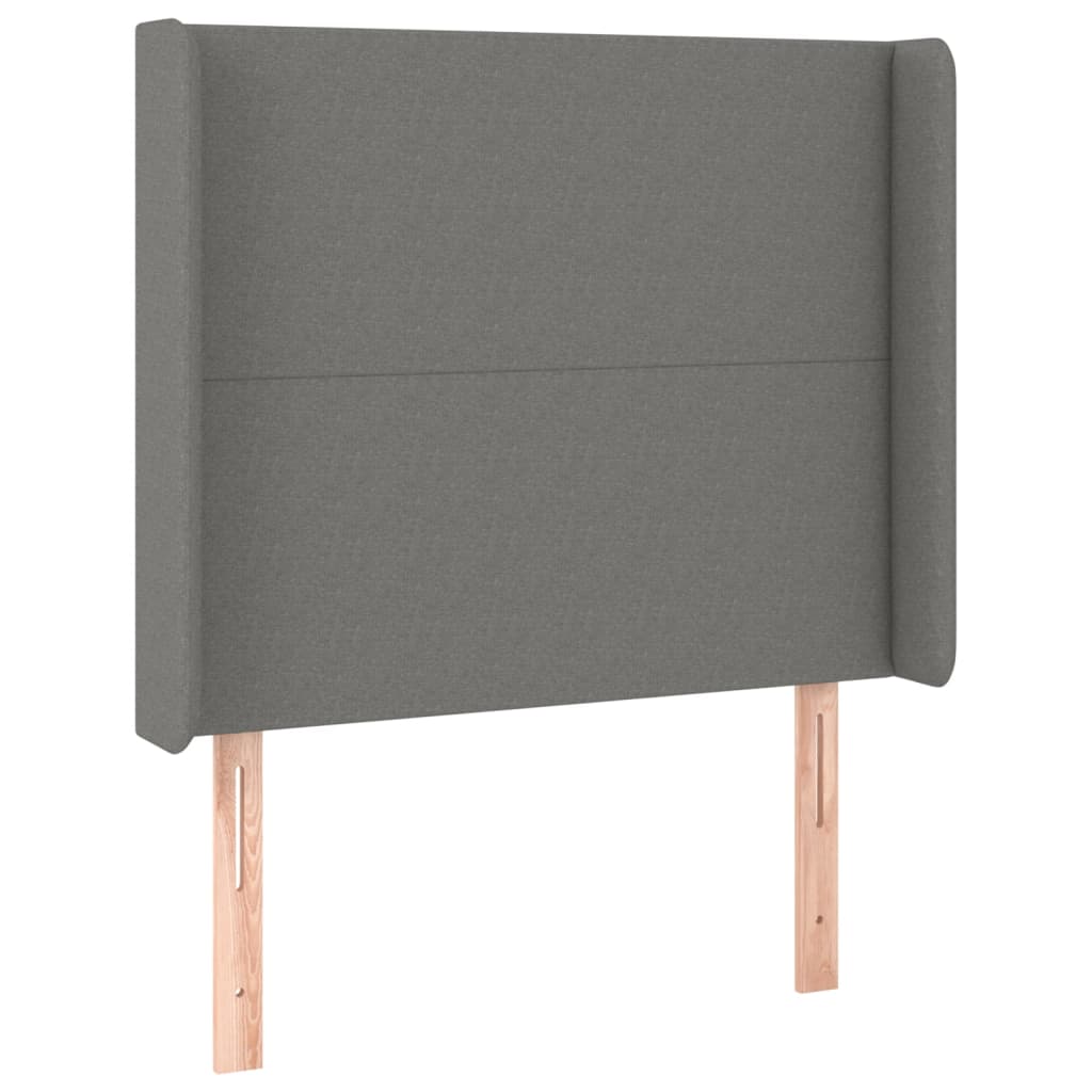 Krevet box spring s madracem LED tamnosivi 90x190 cm tkanina