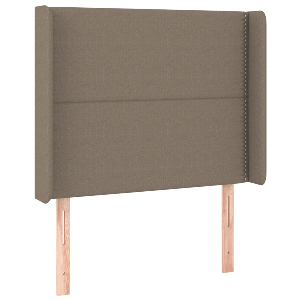 Krevet box spring s madracem LED tamnosmeđi 90x200 cm tkanina