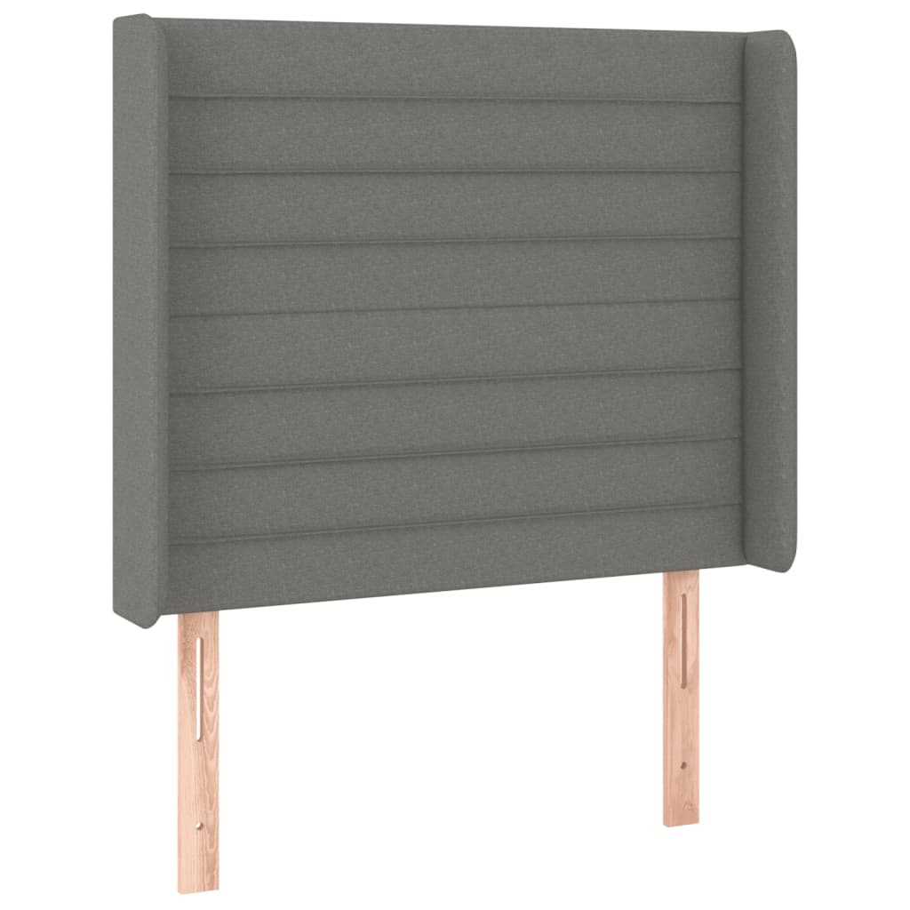 Krevet box spring s madracem LED tamnosivi 80 x 200 cm tkanina