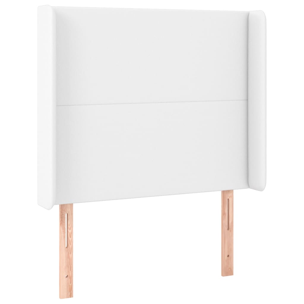 Krevet box spring s madracem LED bijeli 90x190 cm umjetna koža