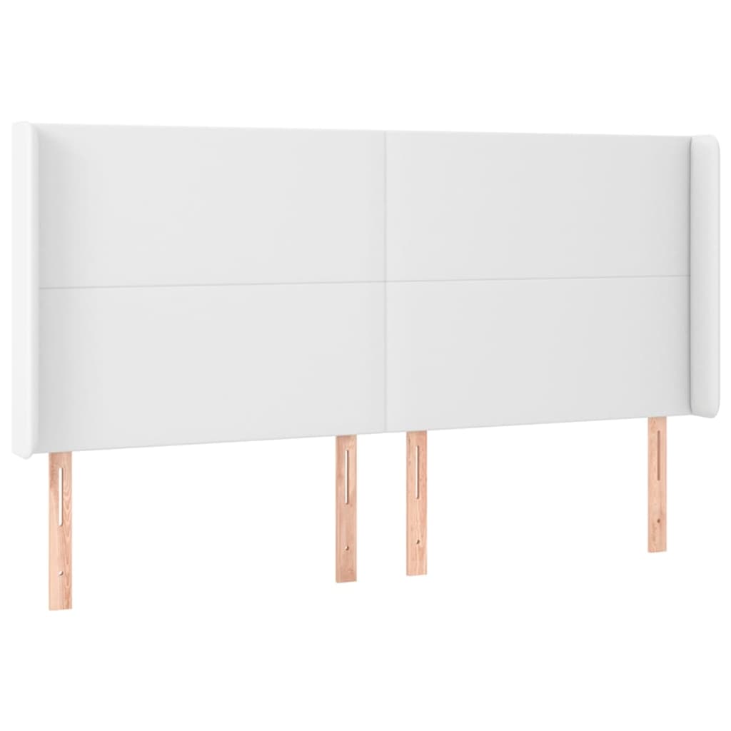 Krevet box spring s madracem LED bijeli 180x200 cm umjetna koža