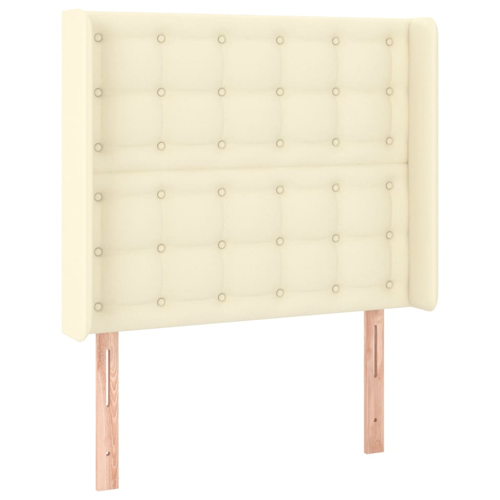 Krevet box spring s madracem LED krem 80x200 cm od umjetne kože
