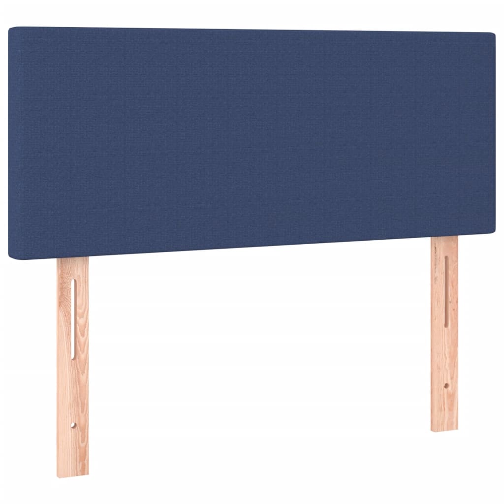 Krevet box spring s madracem LED plavi 80 x 200 cm od tkanine