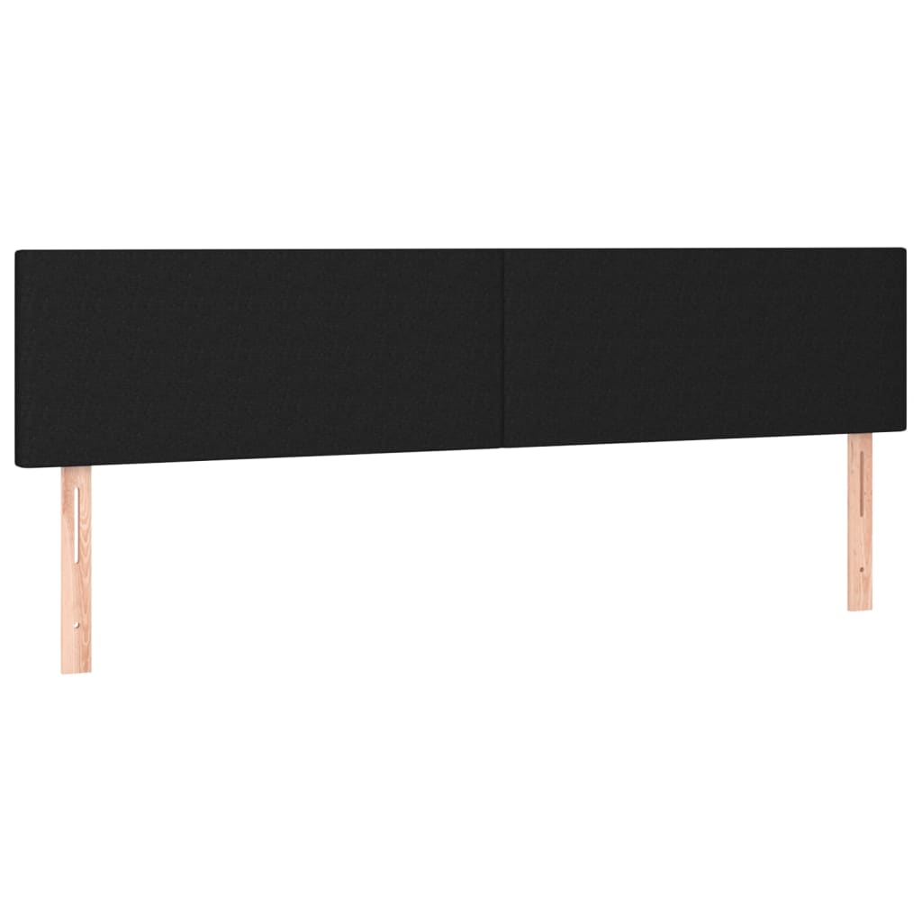 Krevet box spring s madracem LED crni 160x200 cm od tkanine