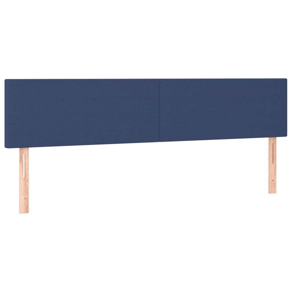 Krevet box spring s madracem LED plavi 160x200 cm od tkanine